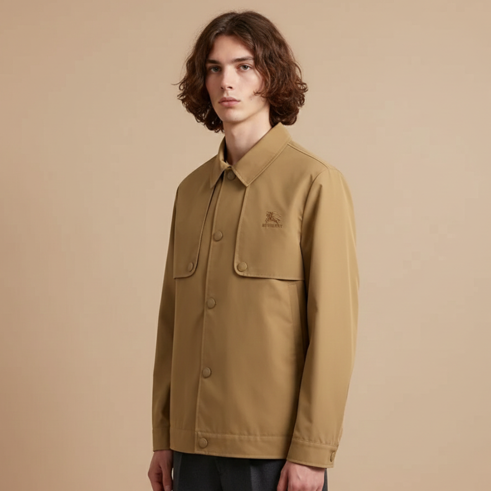 Burberry Brown Vintage Hooded Wind Cheater jacket-thumb-0