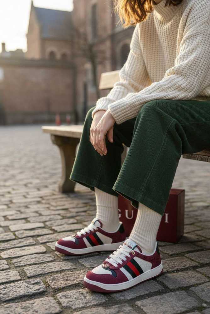 Gucci Red Screener GG Sneakers-2