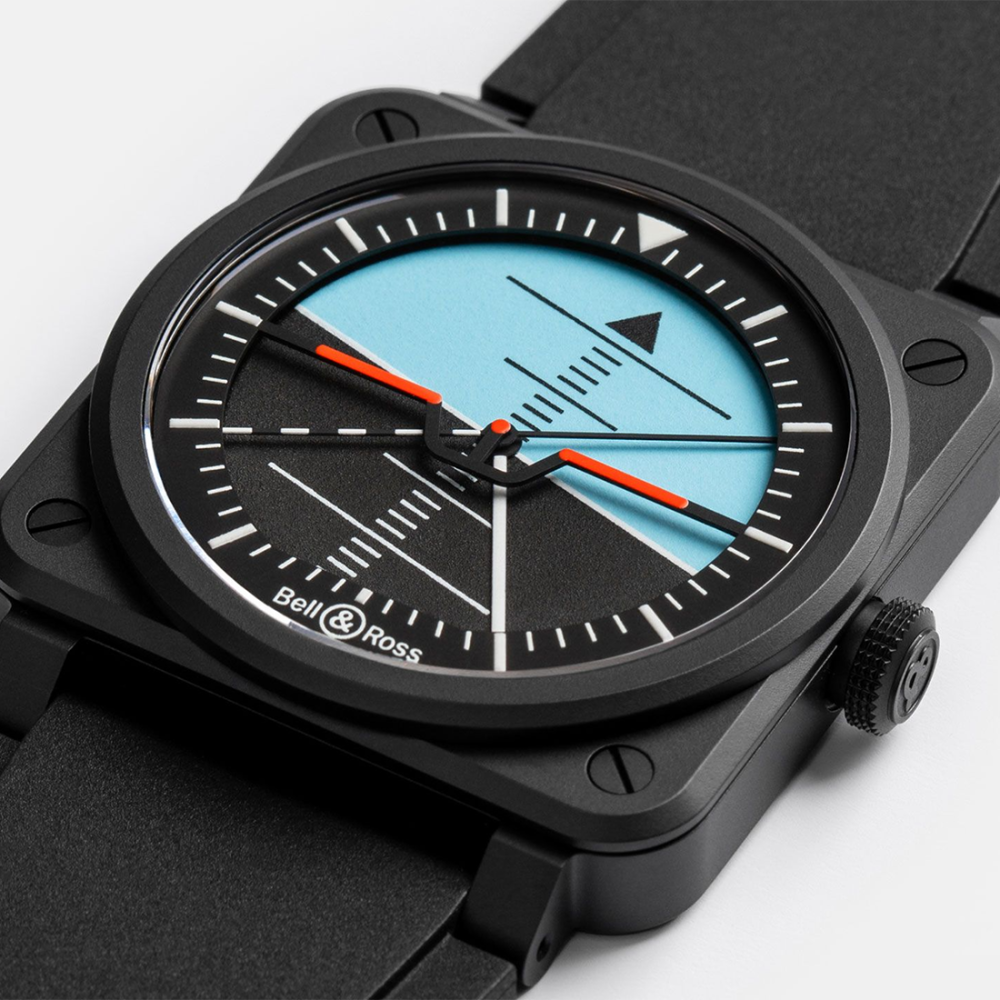 Bell & Ross BR-03 Horizon Blue & Black Dial Watch BR03A-HRZ-CE/SRB-4