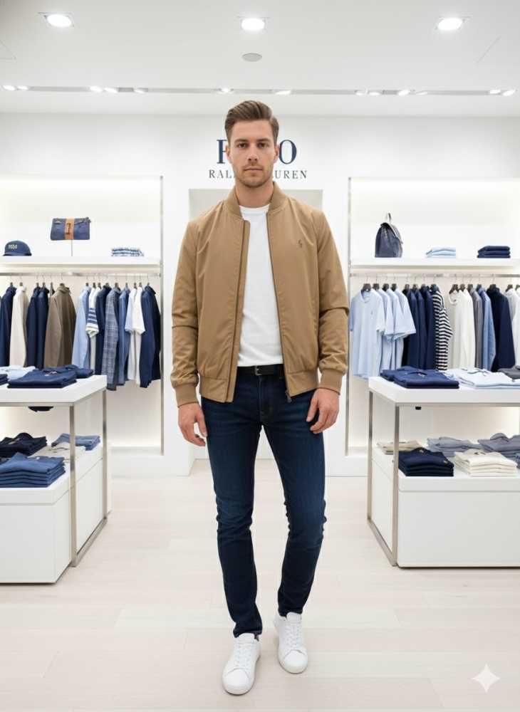 Ralph Lauren Brown Premium Quality Cotton Blend Jacket-thumb-2