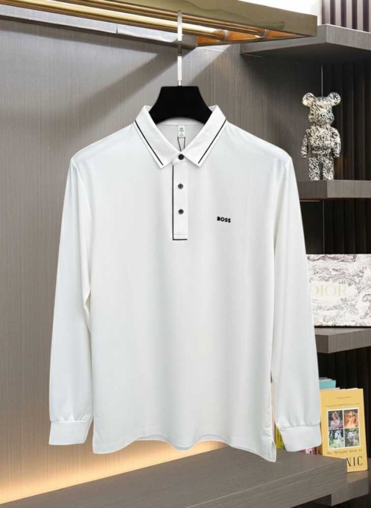 Hugo Boss White Full Sleeves Premium Quality Tees-1