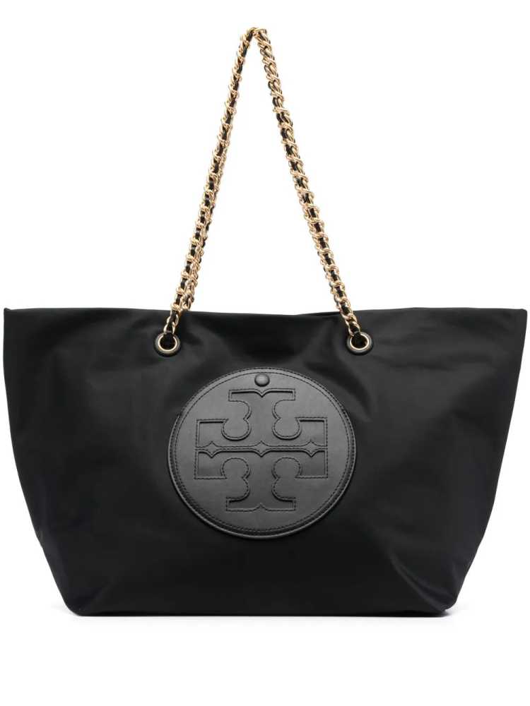 Tory Burch Small Ella Black With Pouch Tote Bag