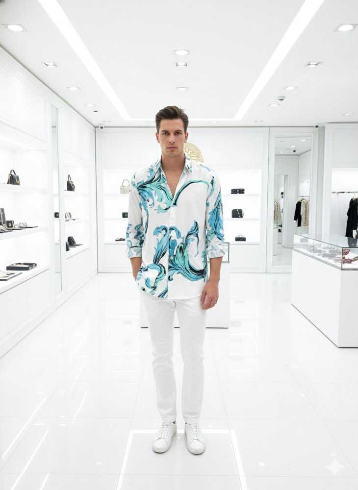 Versace White Premium Quality Cotton Shirt