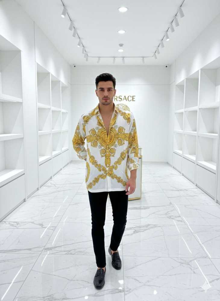 Versace White Premium Quality Cotton Shirt