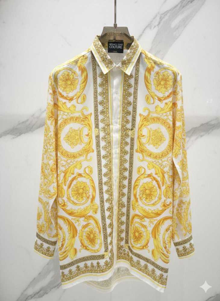 Versace Golden Premium Quality Cotton Shirt-thumb-2