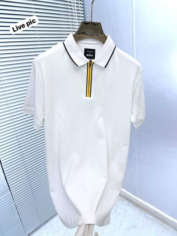 Boss White Premium Quality T-shirt-thumb-1