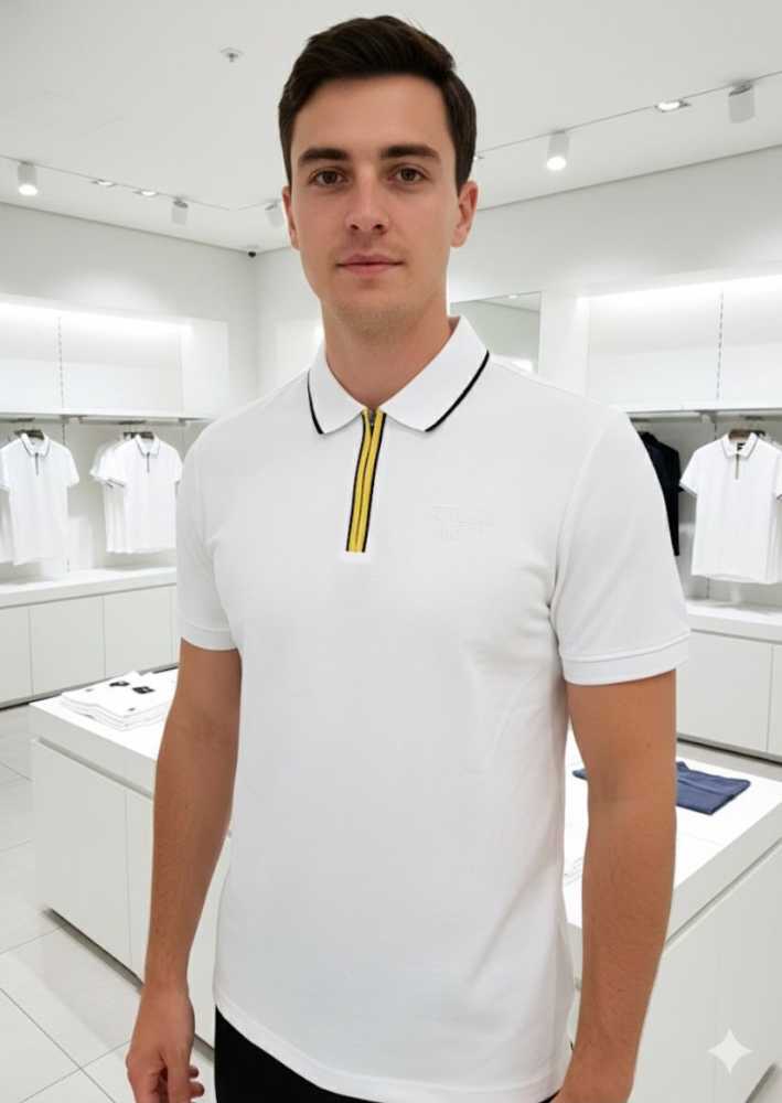 Boss White Premium Quality T-shirt-thumb-0