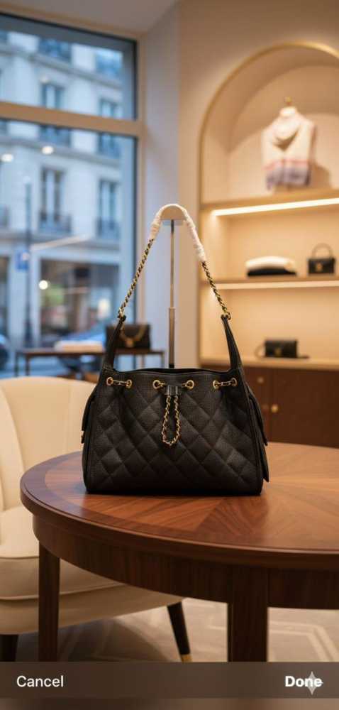 Chanel Maxi Black Iconic 25S Hobo Bag-thumb-0