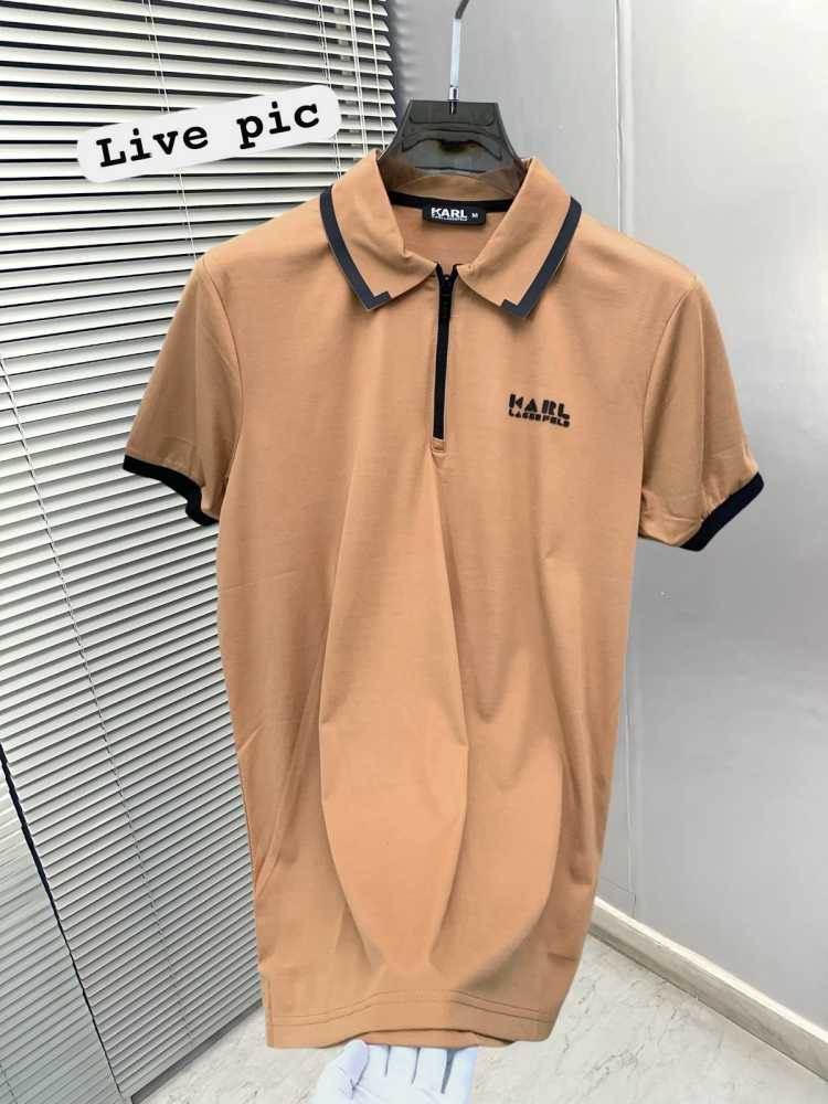 Karl Lagerfeld Brown Premium Quality T-shirt-thumb-3