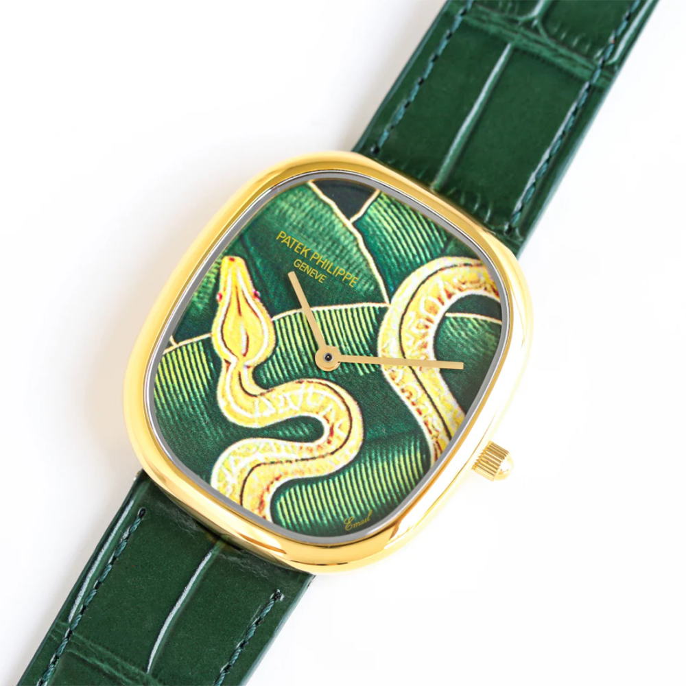 Patek Philippe Golden Ellipse "Burmese Albino Python" Watch 5738/50J-001-thumb-1