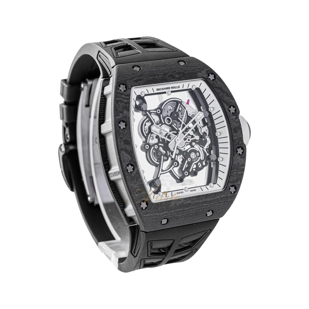 Richard Mille RM 055 Manual Winding "Bubba Watson" Black Rubber Strap Watch-thumb-2