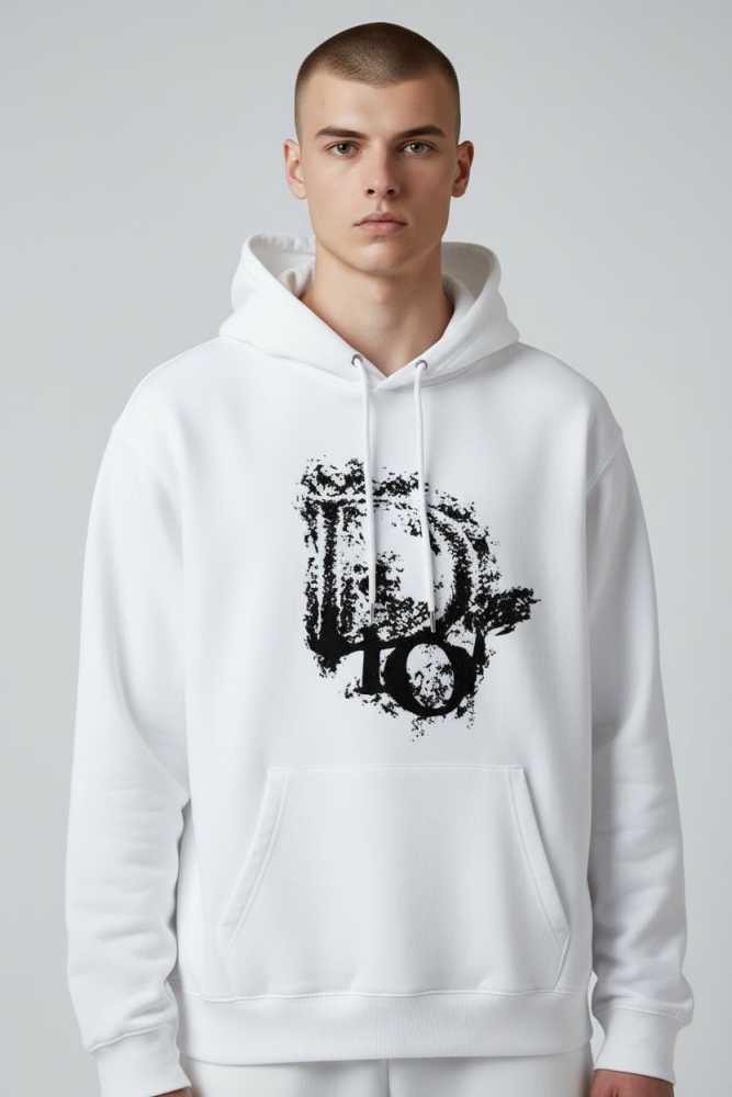Dior White Embroidery Logo Premium Quality Hoodie-thumb-1