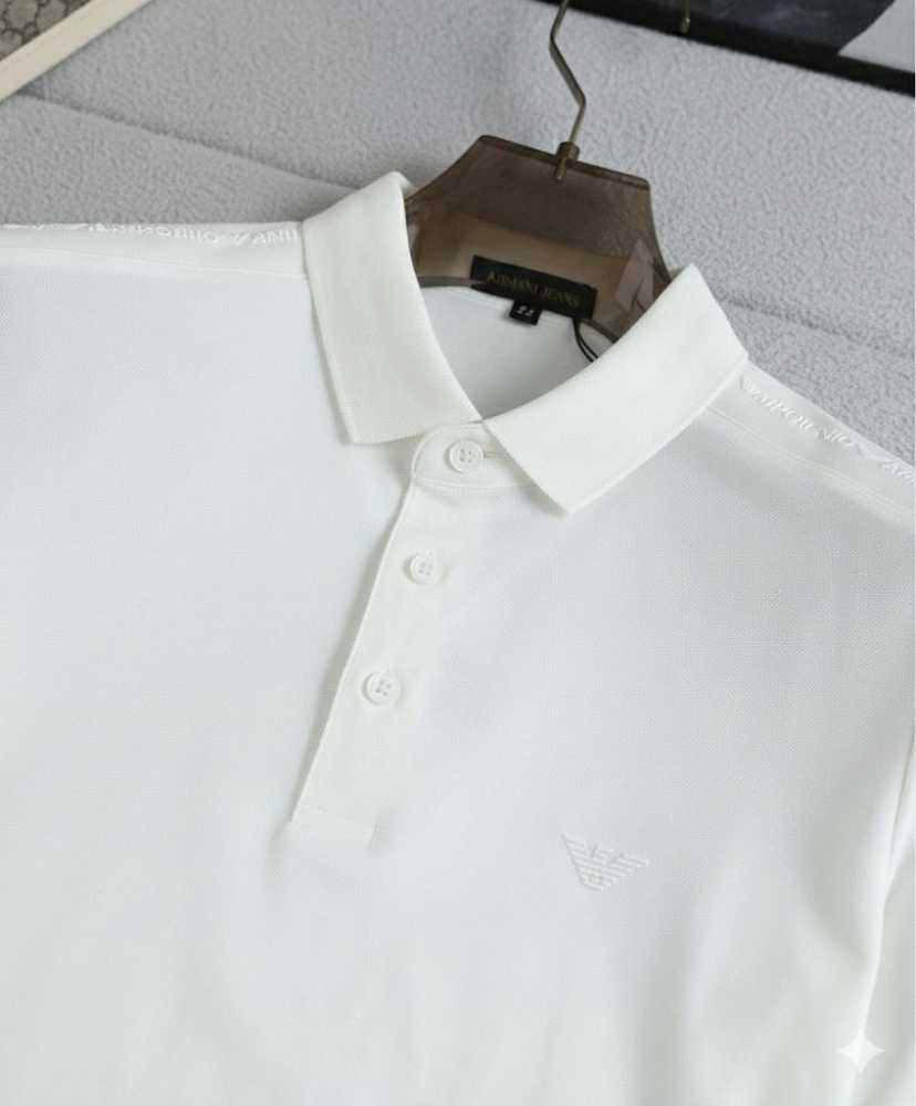 Emporio Armani White Cotton T-Shirt-thumb-1