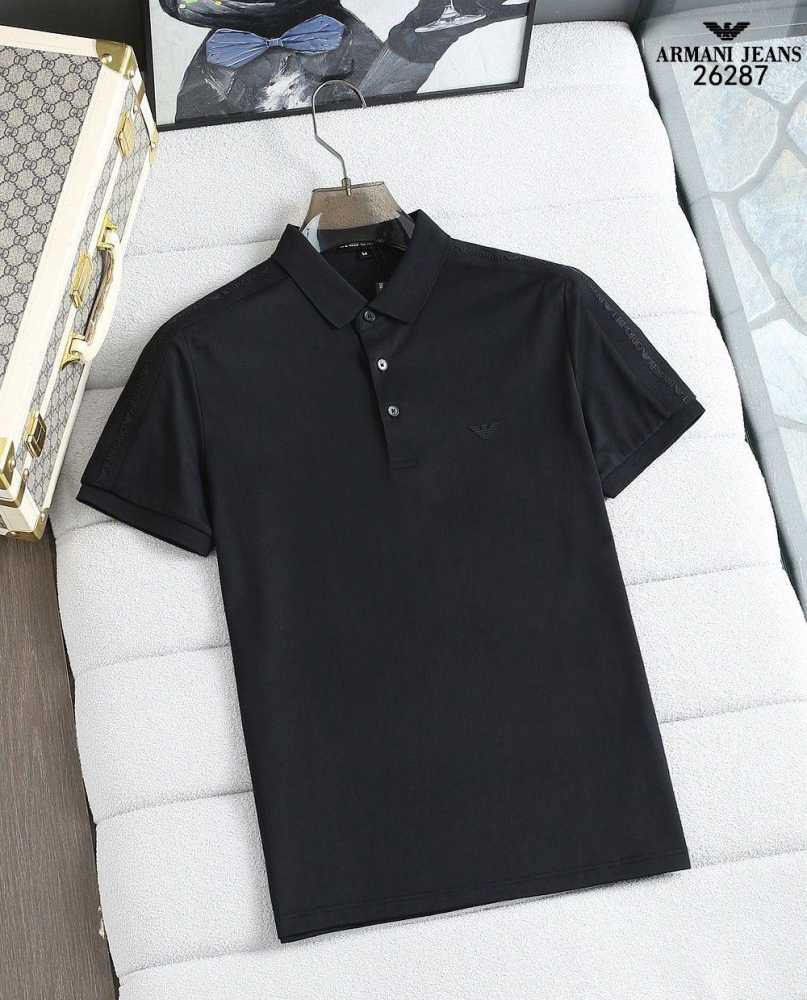 Emporio Armani Black Cotton T-Shirt