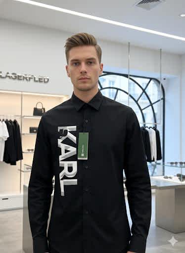 Karl Lagerfeld Black Premium Quality Shirt-thumb-1