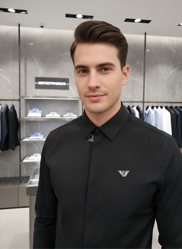 Emporio Armani Black Premium Quality Shirt-thumb-1