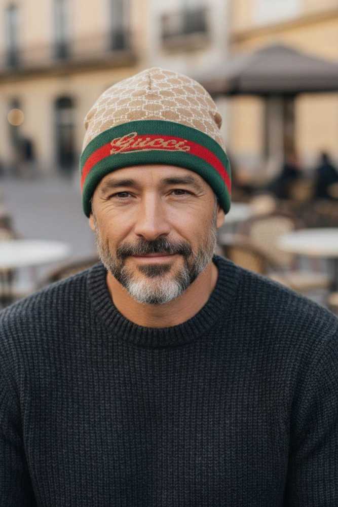 Gucci Monogram Brown Premium Edition Cashmere Beanie