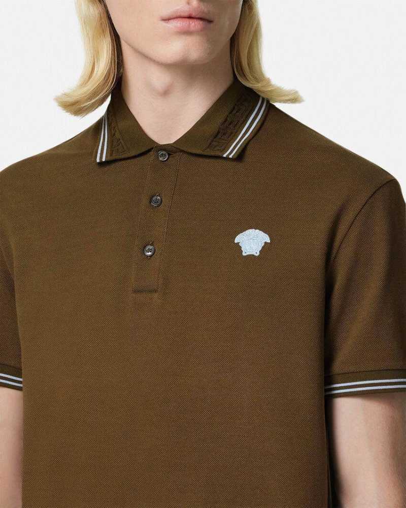 Versace Brown Premium Quality Polo T-shirt-thumb-0