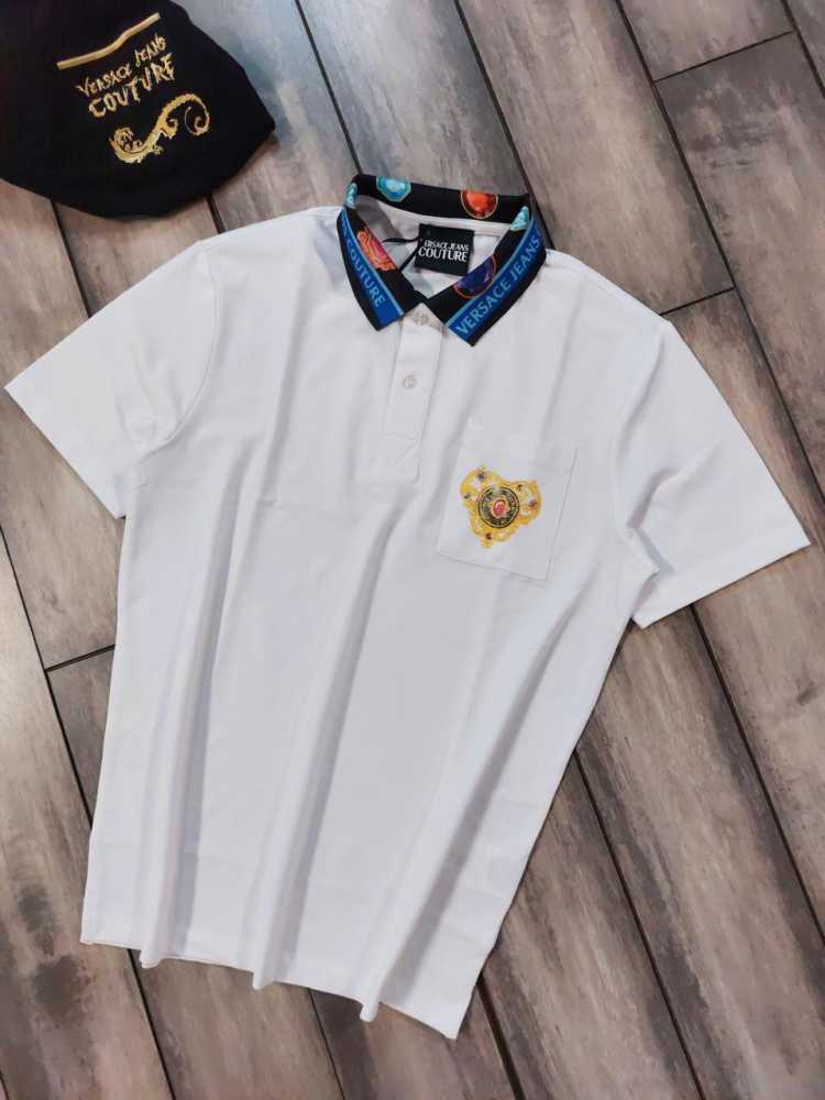 Versace White Premium Quality Polo T-shirt-thumb-1