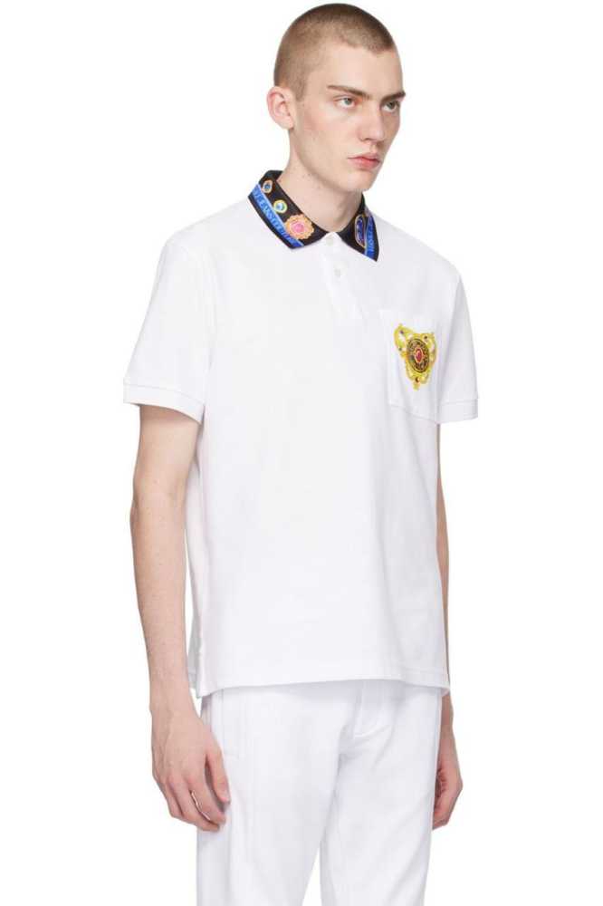 Versace White Premium Quality Polo T-shirt-thumb-0