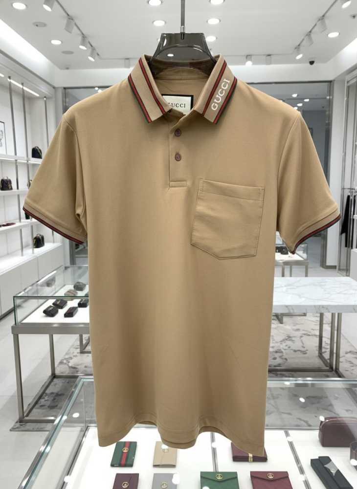 Gucci Beige Premium Quality Polo T-shirt-1