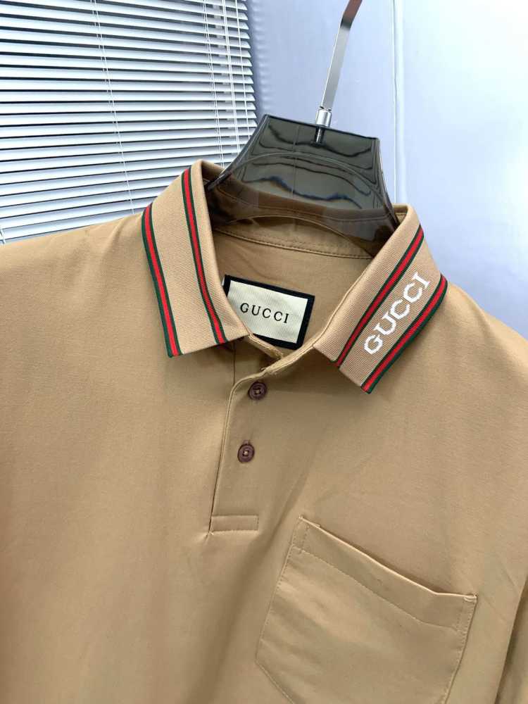 Gucci Beige Premium Quality Polo T-shirt-3