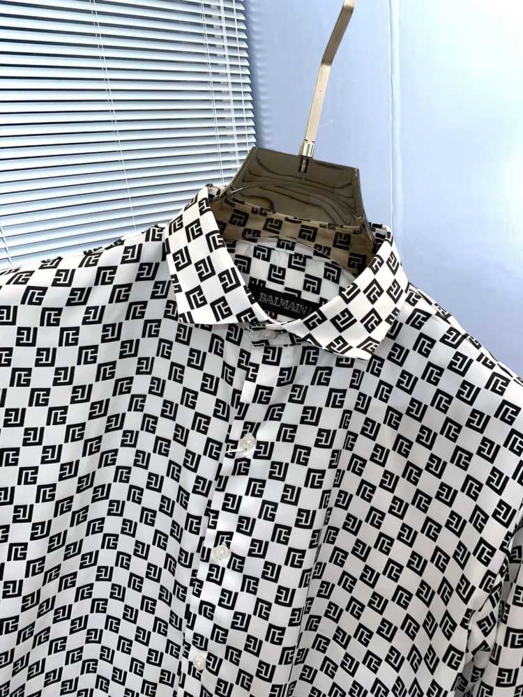 Balmain Embroidered White Premium Cotton Shirt-thumb-3