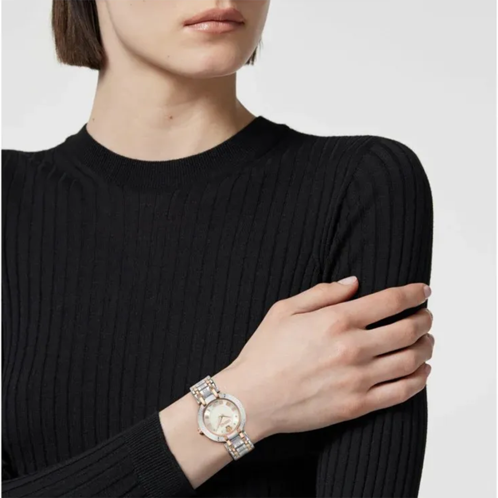 Versace Analogue 'Antlia' Silver Dial Women's Watch VE0P00525-3