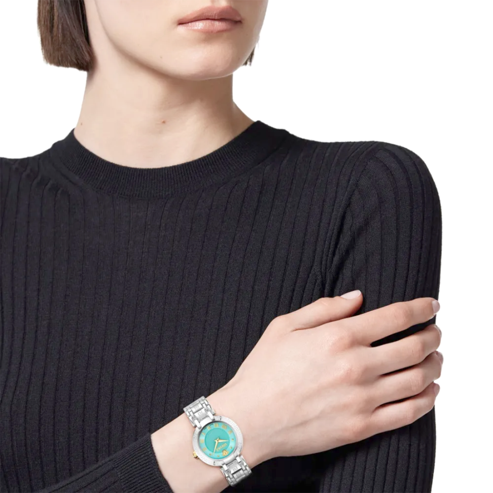 Versace Antlia Petite Greca Goddess Turquoise Dial Watch VE0P00325-3
