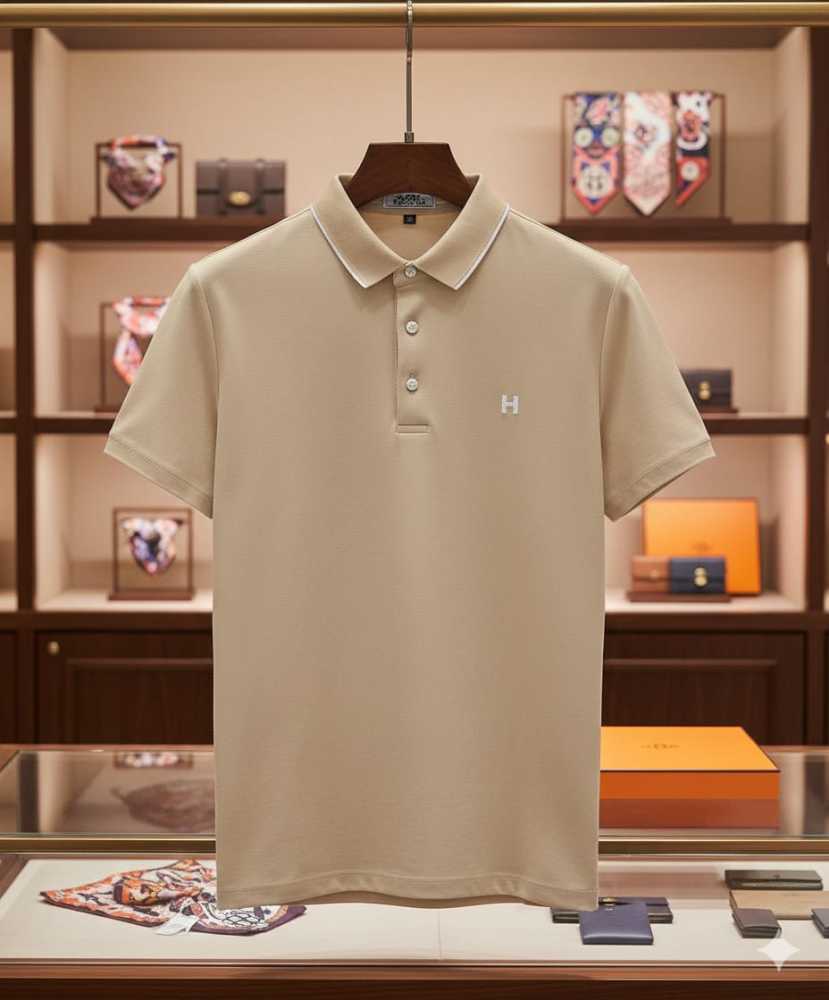Hermes Beige Premium Quality T-shirt-thumb-0