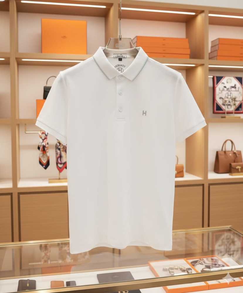 Hermes White Premium Quality T-shirt-thumb-1