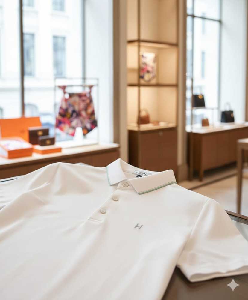 Hermes White Premium Quality T-shirt-thumb-2