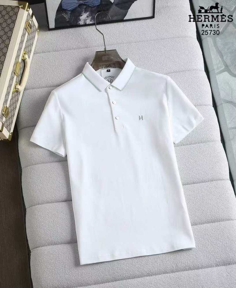 Hermes White Premium Quality T-shirt-thumb-3
