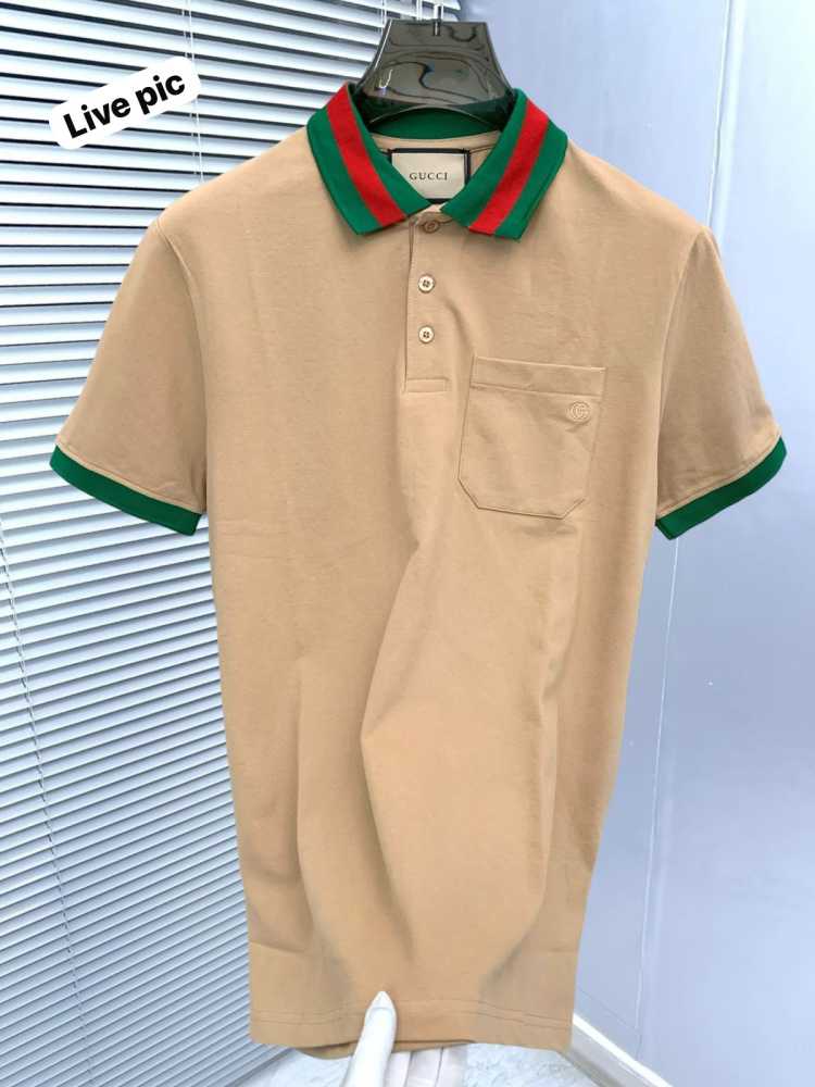 Gucci Cream Premium Quality Polo T-shirt-3