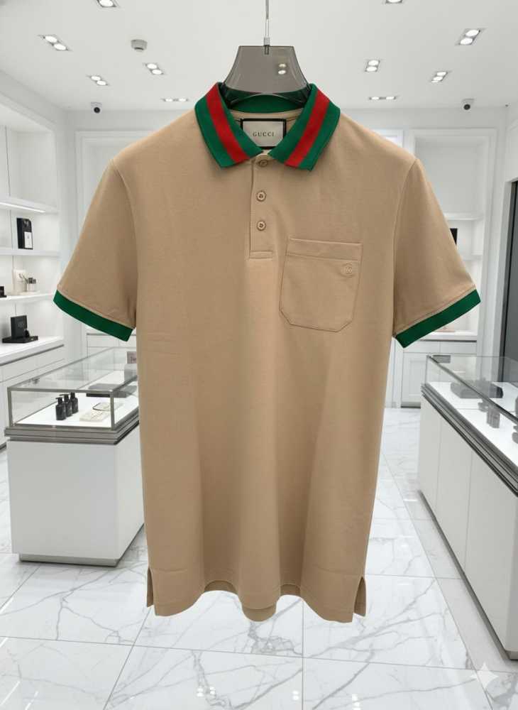 Gucci Cream Premium Quality Polo T-shirt-2