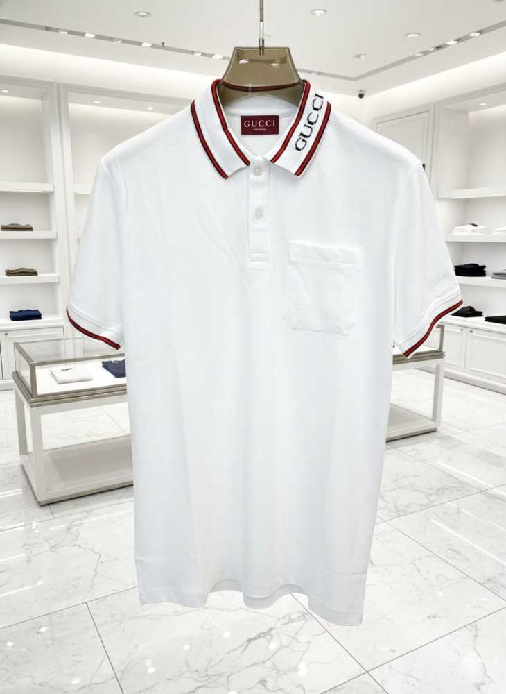 Gucci White Premium Quality Polo T-shirt-thumb-7
