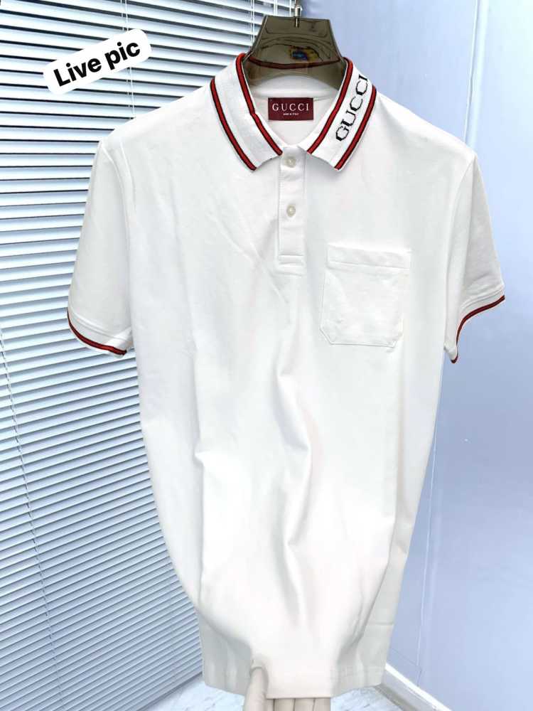 Gucci White Premium Quality Polo T-shirt-thumb-6