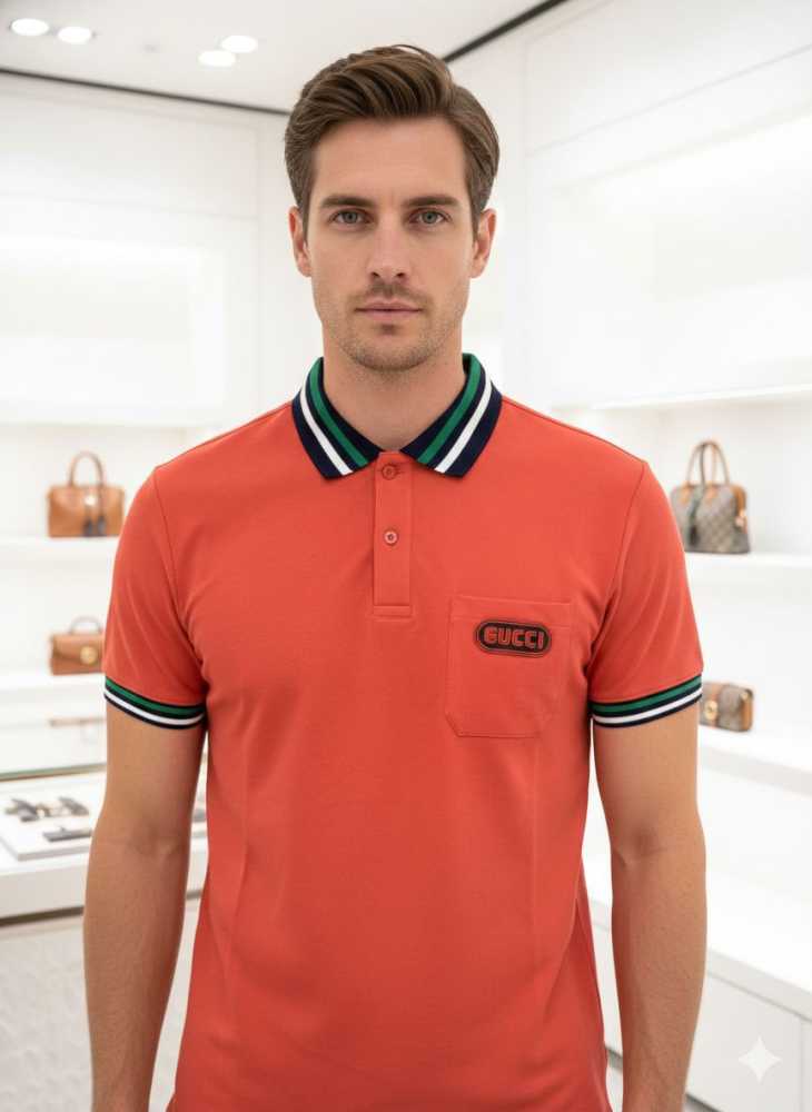 Gucci Red Premium Quality Polo T-shirt-3