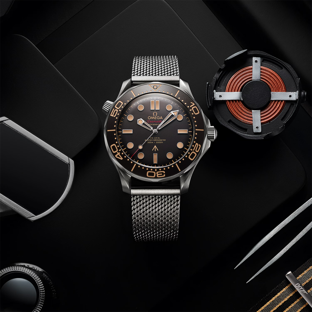 Omega Seamaster Diver 300M 007 'No Time To Die' Edition Tropical" Brown Dial Watch 210.90.42.20.01.001-5
