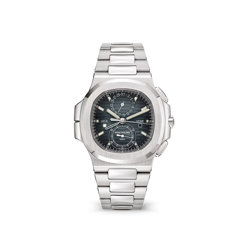 Patek Philippe Nautilus Travel Time Chronograph Black Dial Watch 5990/1A-011