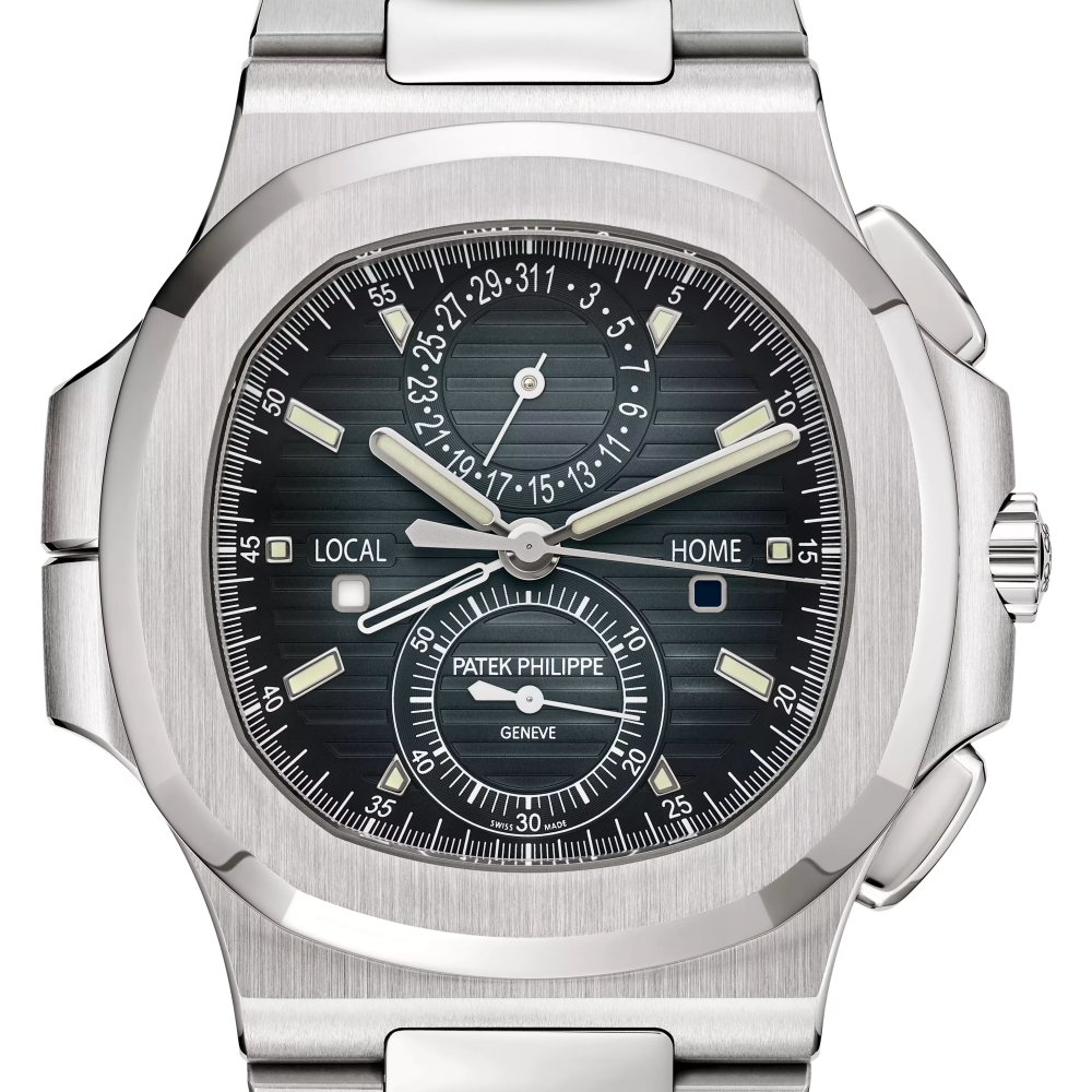 Patek Philippe Nautilus Travel Time Chronograph Black Dial Watch 5990/1A-011-4