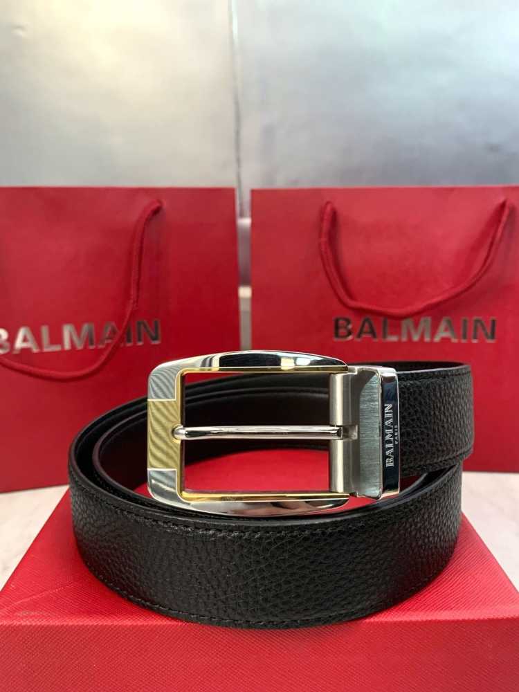 Balmain Black Premium Quality Belt-thumb-2