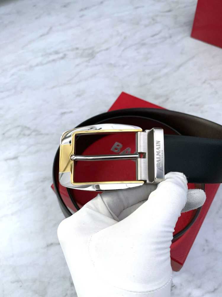 Balmain Black Premium Quality Belt-thumb-2