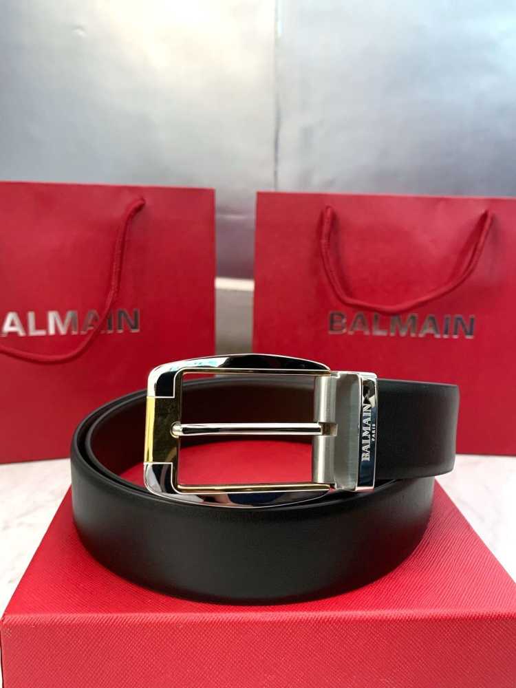 Balmain Black Premium Quality Belt-thumb-3