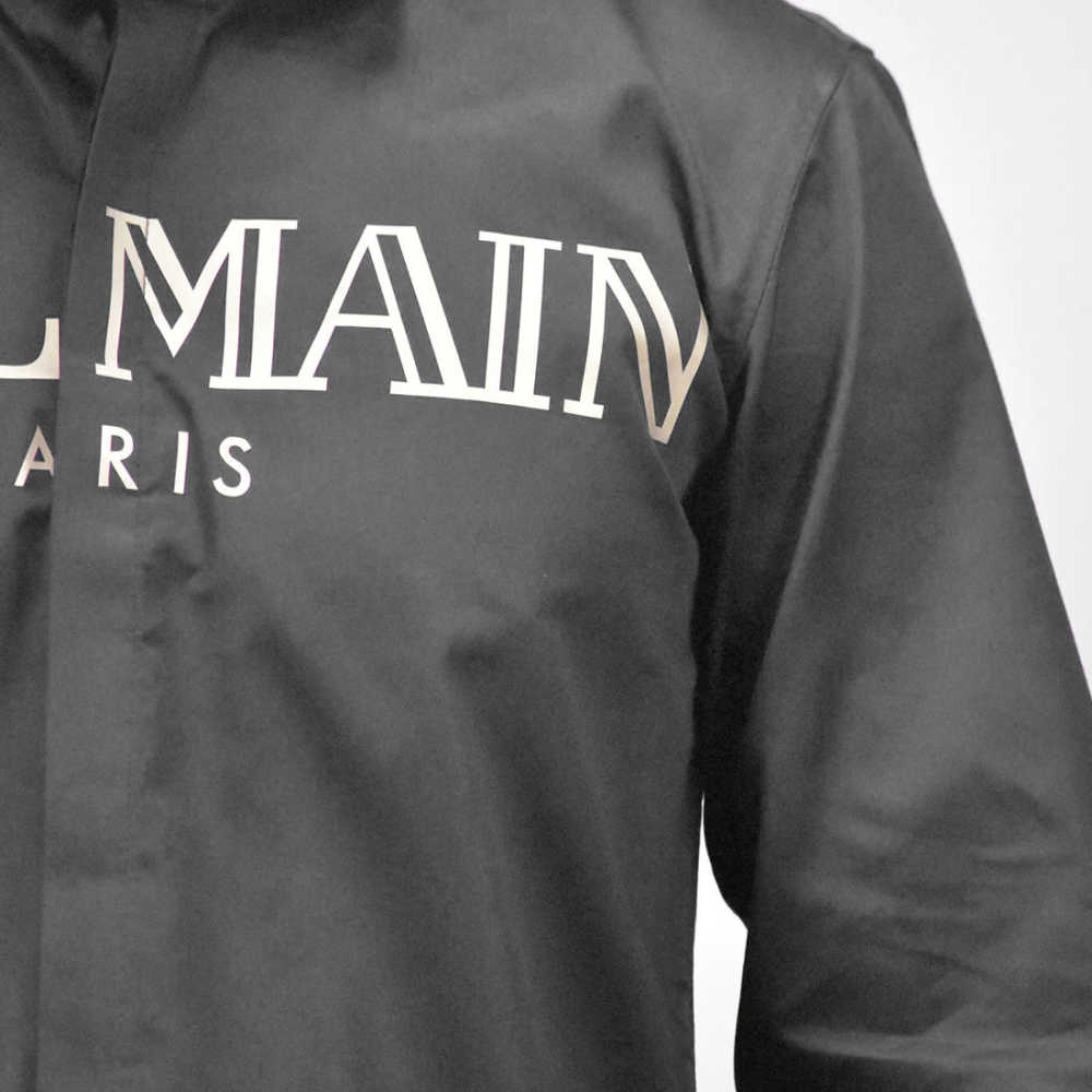 Balmain Printed Black Premium Luxury Shirt-4