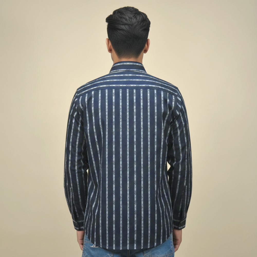 Burberry Embroidered logo Navy Blue Luxury Shirt-3