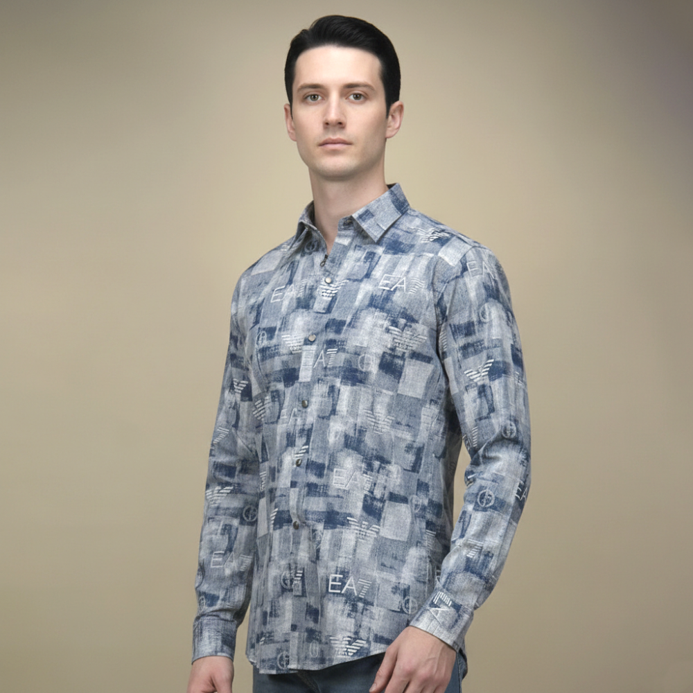 Emporio Armani Navy Blue Premium Quality Shirt