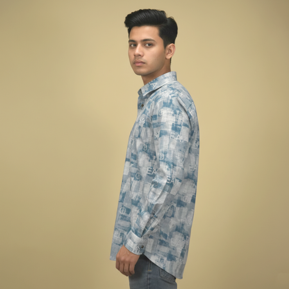 Emporio Armani Sky Blue Premium Cotton Shirt-2