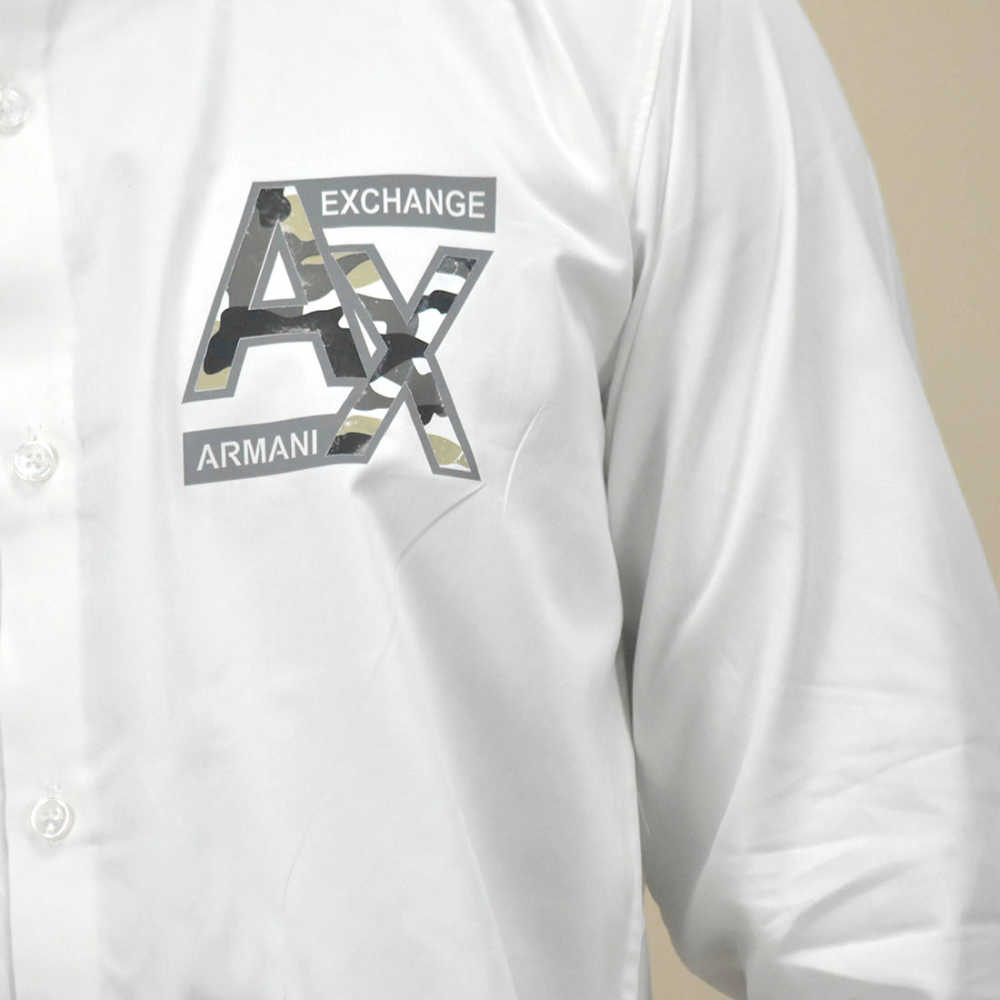Armani Exchange White Premium Cotton Shirt-4
