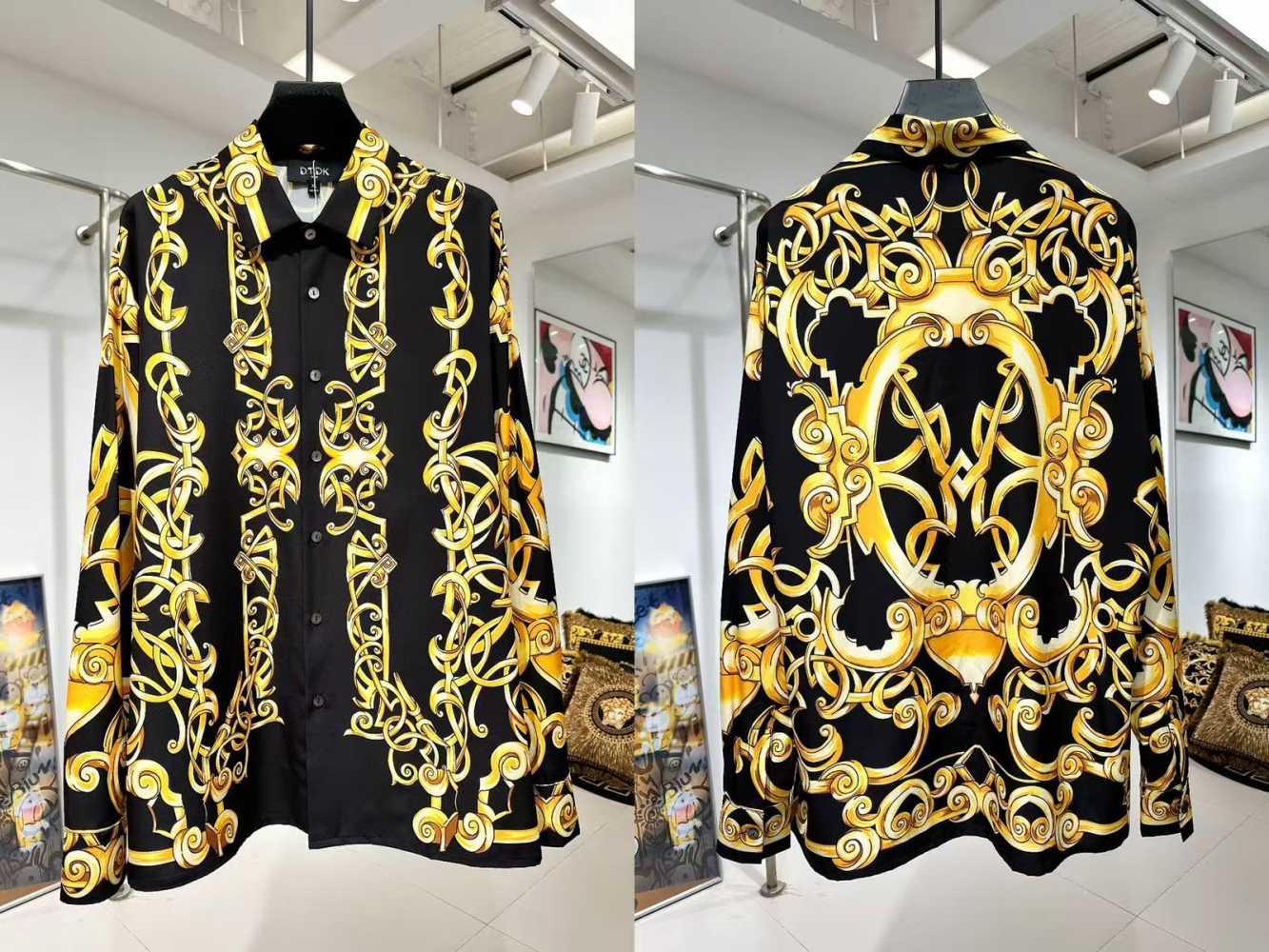 Versace Black Premium Quality Cotton Shirt